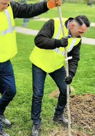 Primăria Târgoviște: 300 de arbori plantați în noul parc de lângă Complexul Turistic de Natație