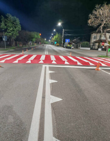 Refacerea marcajelor rutiere, în regim de noapte, pentru creșterea siguranței în trafic la Târgoviște