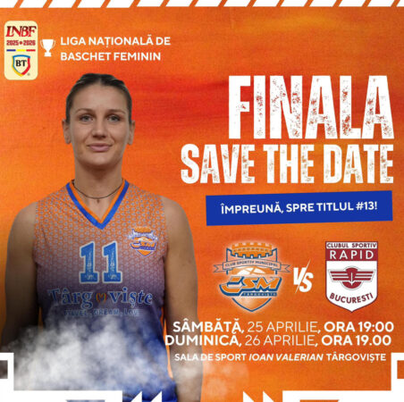 Târgoviștea fierbe pentru finală: CSM Târgoviște, la doi pași de titlul cu numărul 13