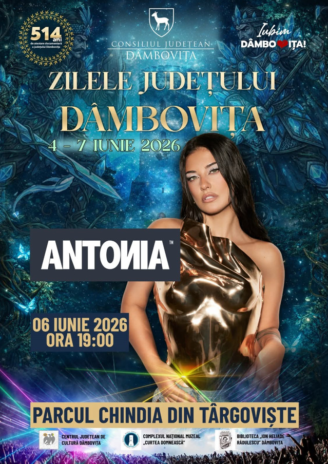 ANTONIA, concert spectaculos la Zilele Județului Dâmbovița 2026