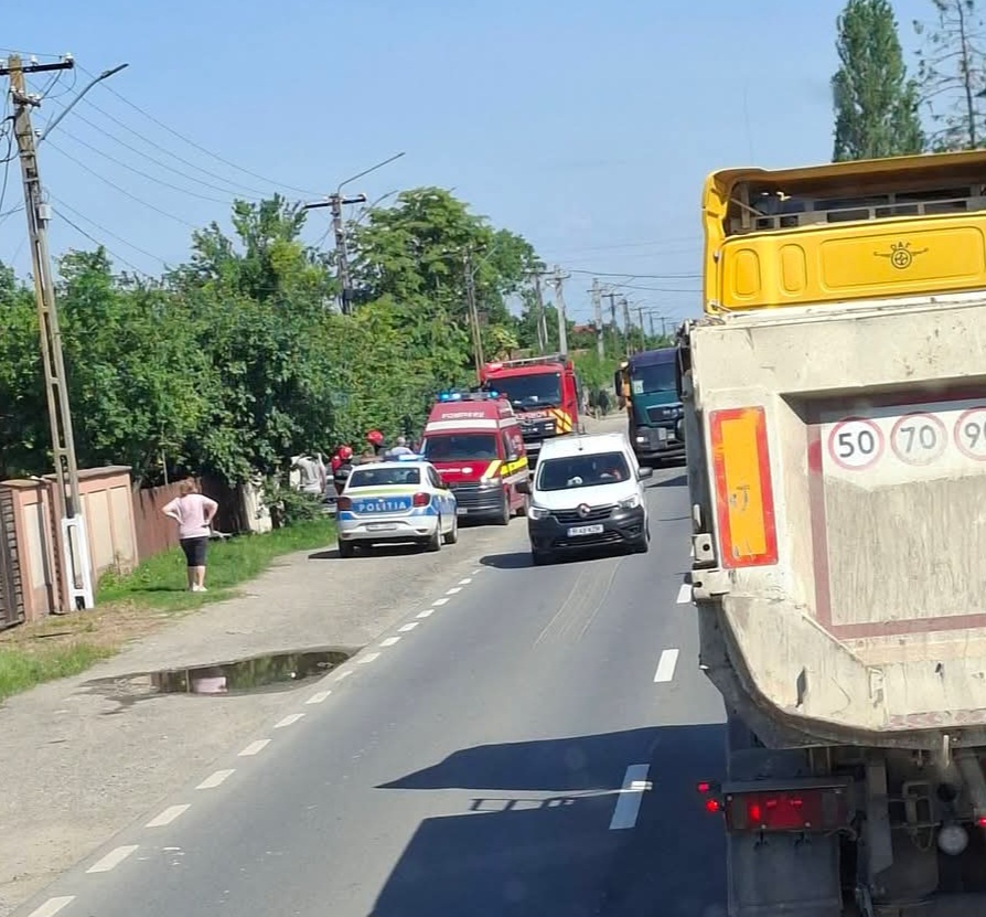 Accident rutier pe DN 1A, în Cornești: trei persoane au ajuns la spital