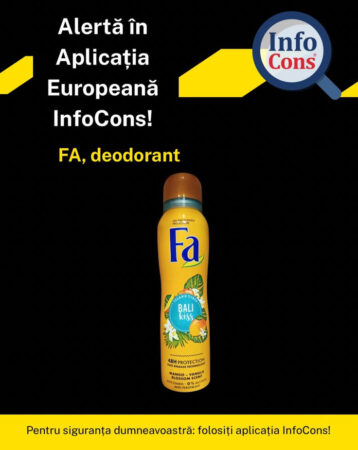 Alertă InfoCons: risc chimic la un deodorant antiperspirant Alertă InfoCons: risc chimic la un deodorant antiperspirant