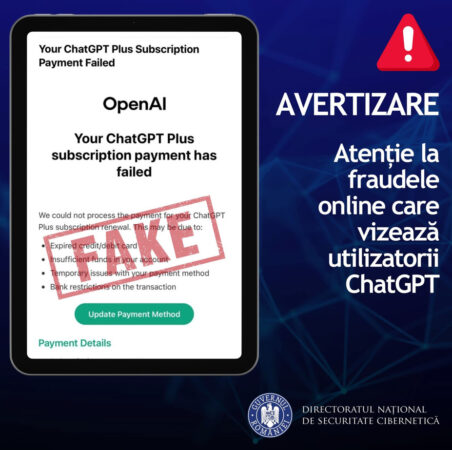 Alertă de securitate cibernetică: fraudă online care vizează utilizatorii ChatGPT