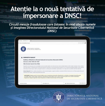 Avertisment DNSC: mesaje frauduloase în mediul online