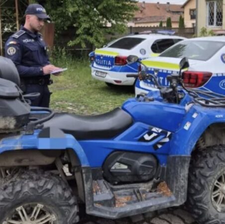 Bărbat fără permis, depistat conducând un ATV neînmatriculat și sub influența alcoolului în Gorgota