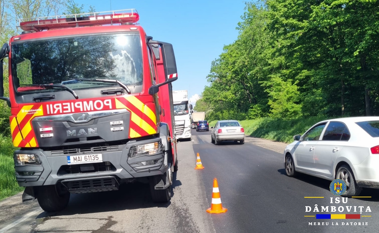 Carambol la Priseaca! Trei autoturisme implicate, un bărbat a ajuns la spital