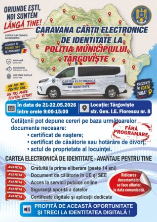 Caravana pentru emiterea Cărții Electronice de Identitate este la Târgoviște Caravana pentru emiterea Cărții Electronice de Identitate este la Târgoviște