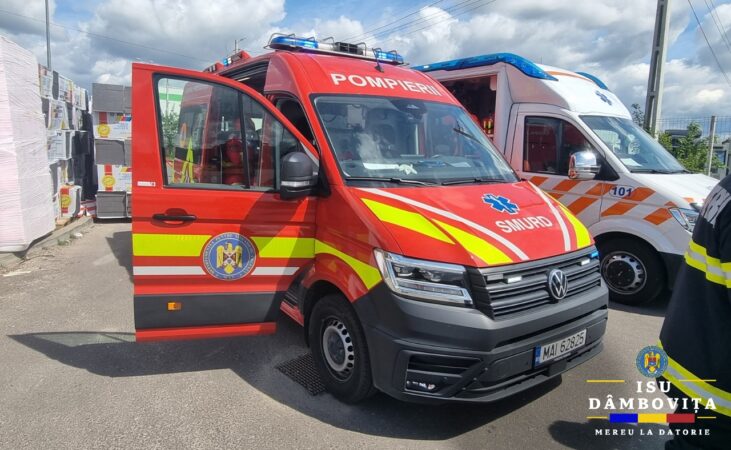 EXPLOZIE ÎNTR-O HALĂ DIN TÂRGOVIȘTE: O PERSOANĂ RĂNITĂ ȘI 44 DE PERSOANE EVACUATE.