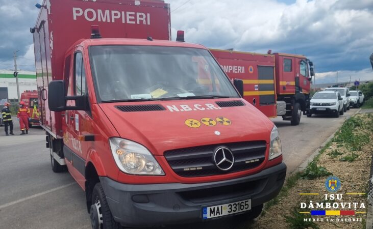 EXPLOZIE ÎNTR-O HALĂ DIN TÂRGOVIȘTE: O PERSOANĂ RĂNITĂ ȘI 44 DE PERSOANE EVACUATE.
