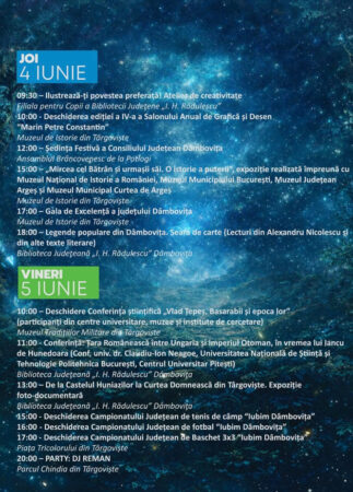 Patru zile de spectacol, muzică și distracție la Zilele Județului Dâmbovița 2026!