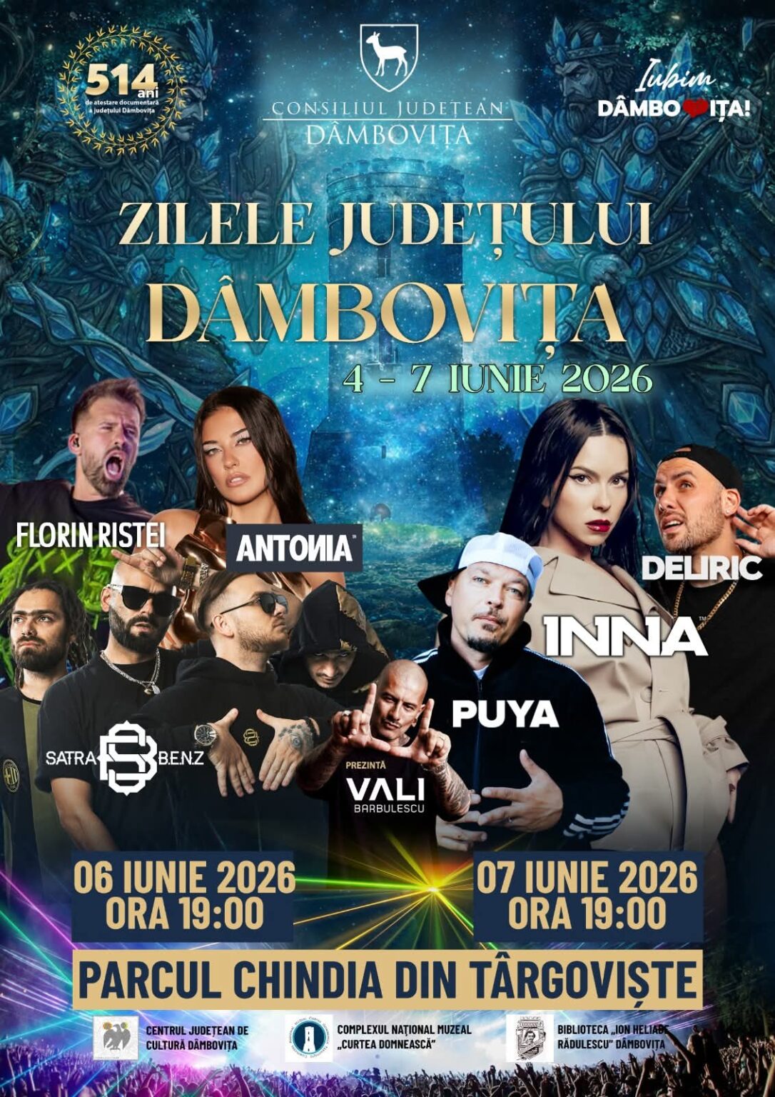 Zilele Județului Dâmbovița 2026: 4 – 7 iunie Zilele Județului Dâmbovița