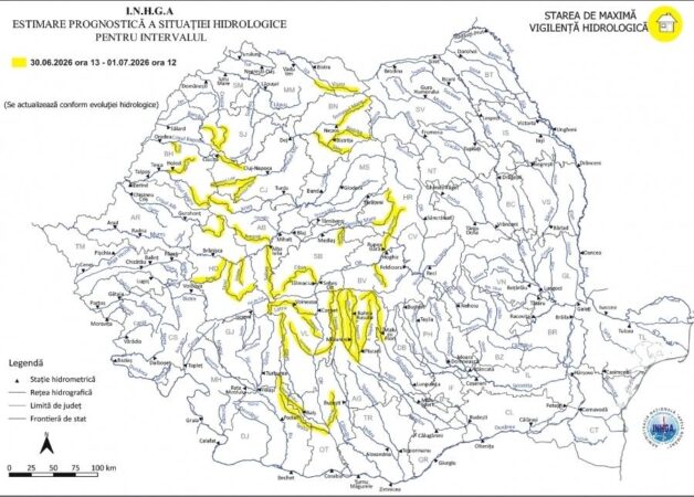 ATENȚIONARE HIDROLOGICĂ COD GALBEN pe râurile Dâmbovița și Argeș ATENȚIONARE HIDROLOGICĂ COD GALBEN pe râurile Dâmbovița și Argeș
