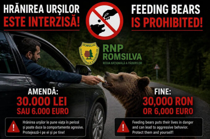 Acțiuni ferme pe Transfăgărășan: sancțiuni pentru hrănirea urșilor și apel la responsabilitate Acțiuni ferme pe Transfăgărășan: sancțiuni pentru hrănirea urșilor și apel la responsabilitate