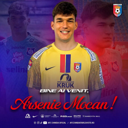  Arsenie Mocan, noul portar al Chindiei Târgoviște! Transfer important pentru viitorul echipei