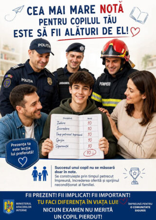 Campanie MAI în perioada examenelor: „Niciun examen nu merită un copil pierdut” Campanie MAI în perioada examenelor: „Niciun examen nu merită un copil pierdut”
