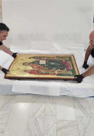 Capodoperă românească la Matera: Icoana „Iisus Pantocrator” din Târgoviște, expusă într-o expoziție internațională de prestigiu