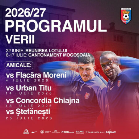 Astăzi, Chindia Târgoviște pornește la drum pentru sezonul 2026/27: pregătire intensă, amicale tari și obiectiv de reconstrucție Astăzi, Chindia Târgoviște pornește la drum pentru sezonul 2026/27: pregătire intensă, amicale tari și obiectiv de reconstrucție