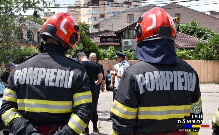  Exercițiu de evacuare și adăpostire desfășurat de ISU Dâmbovița la un operator economic din Târgoviște