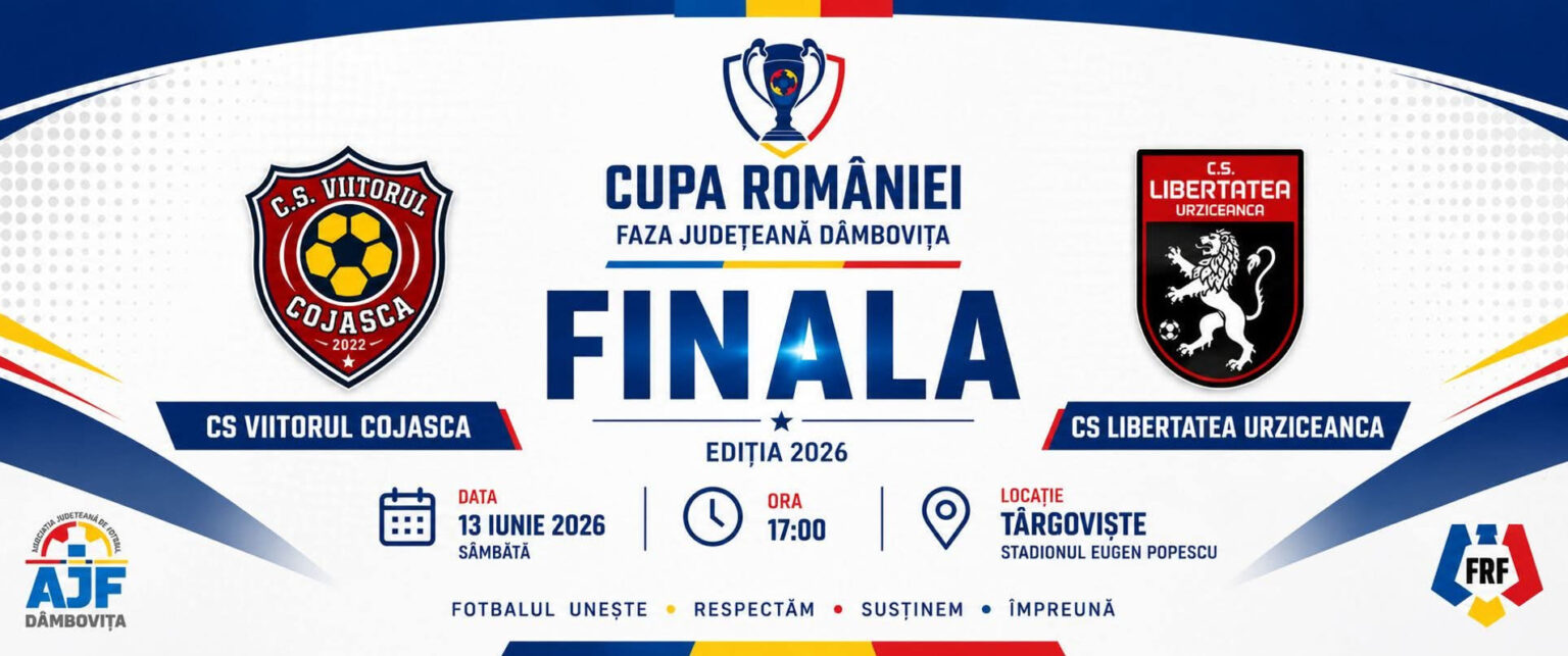 Finală de foc pe Stadionul Eugen Popescu din Târgoviște: Viitorul Cojasca și Libertatea Urziceanca luptă pentru trofeul județean al Cupei României Finală de foc pe Stadionul Eugen Popescu din Târgoviște: Viitorul Cojasca și Libertatea Urziceanca luptă pentru trofeul județean al Cupei României