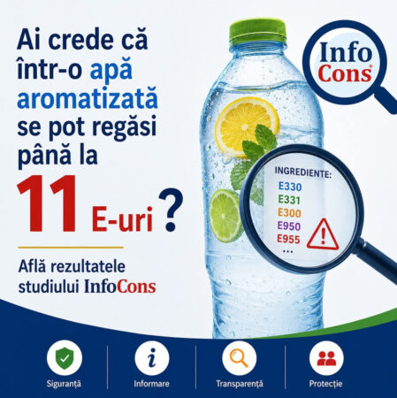 InfoCons: unele ape aromatizate pot conține până la 11 aditivi alimentari InfoCons: unele ape aromatizate pot conține până la 11 aditivi alimentari