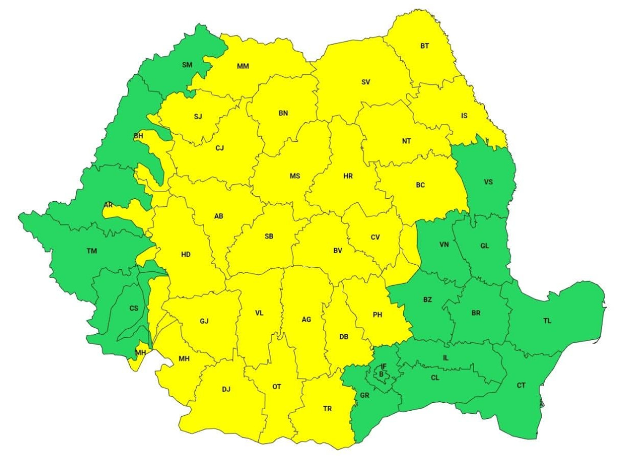 PLOI TORENȚIALE, VIJELII ȘI GRINDINĂ!