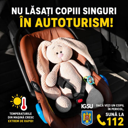 SEMNAL DE ALARMĂ: PROTEJAȚI COPIII ÎN PERIOADELE CU TEMPERATURI RIDICATE!