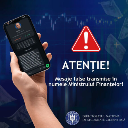 ALERTĂ DNSC: Escrocii folosesc identitatea ministrului Finanțelor pentru a păcăli românii. Nu răspundeți acestor mesaje! ALERTĂ DNSC: Escrocii folosesc identitatea ministrului Finanțelor pentru a păcăli românii. Nu răspundeți acestor mesaje!