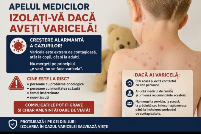 Apel important al medicilor: izolați-vă dacă aveți varicelă! Apel important al medicilor: izolați-vă dacă aveți varicelă!