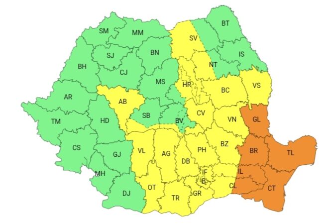 Atenție, Dâmbovița! Județul intră sub COD GALBEN de furtuni. Avertizarea poate fi actualizată dacă fenomenele se intensificări Atenție, Dâmbovița! Județul intră sub COD GALBEN de furtuni. Avertizarea poate fi actualizată dacă fenomenele se intensificări