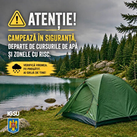 Atenționare ISU Dâmbovița pentru turiști și iubitorii de camping: prudență sporită în zonele montane Atenționare ISU Dâmbovița pentru turiști și iubitorii de camping: prudență sporită în zonele montane