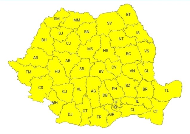 COD GALBEN de furtuni în Dâmbovița! Urmează 24 de ore cu ploi torențiale, vijelii și grindină COD GALBEN de furtuni în Dâmbovița! Urmează 24 de ore cu ploi torențiale, vijelii și grindină