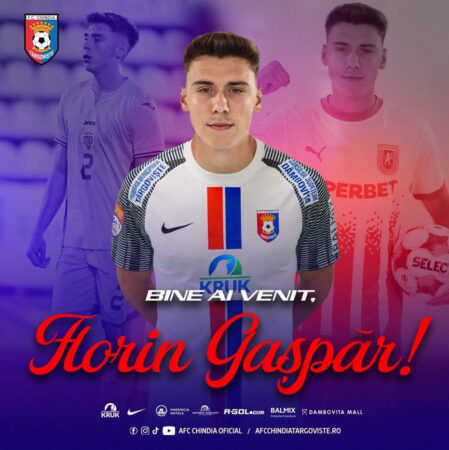 Chindia mizează pe tinerețe! Florin Gașpăr, noul fundaș al echipei târgoviștene