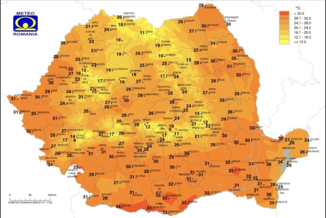 Canicula își face loc și județul Dâmbovița 