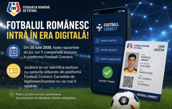 FRF trece complet la digitalizare: rapoartele de joc și legitimarea jucătorilor, exclusiv prin Football Connect FRF trece complet la digitalizare: rapoartele de joc și legitimarea jucătorilor, exclusiv prin Football Connect