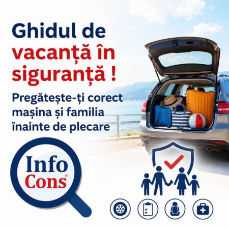 Ghid InfoCons: Cum să pleci în concediu în siguranță. Verifică mașina și pregătește-ți familia înainte de drum Ghid InfoCons: Cum să pleci în concediu în siguranță. Verifică mașina și pregătește-ți familia înainte de drum