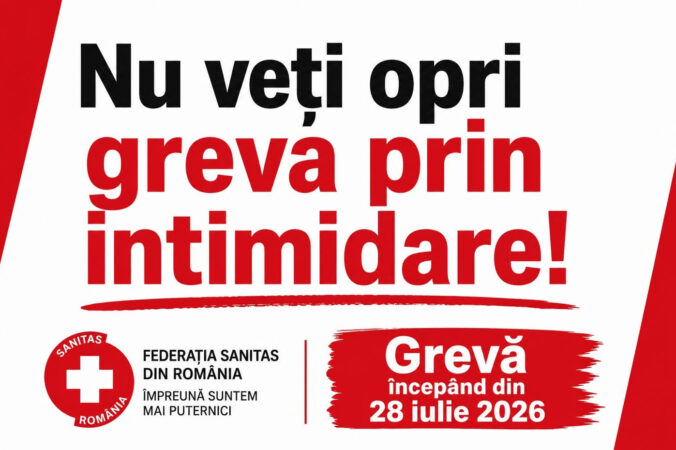 Grevă generală în spitale, pe perioadă nedeterminată. SANITAS acuză presiuni asupra angajaților 