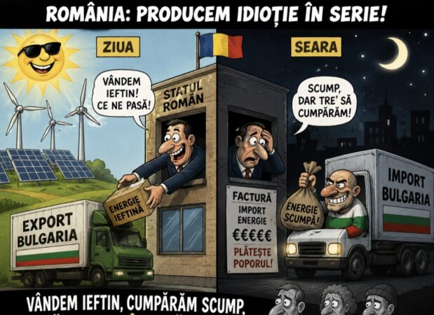 Hoția statului român! Ziua exportă energie la prețuri mici, iar seara o importă la prețuri de câteva ori mai mari. 