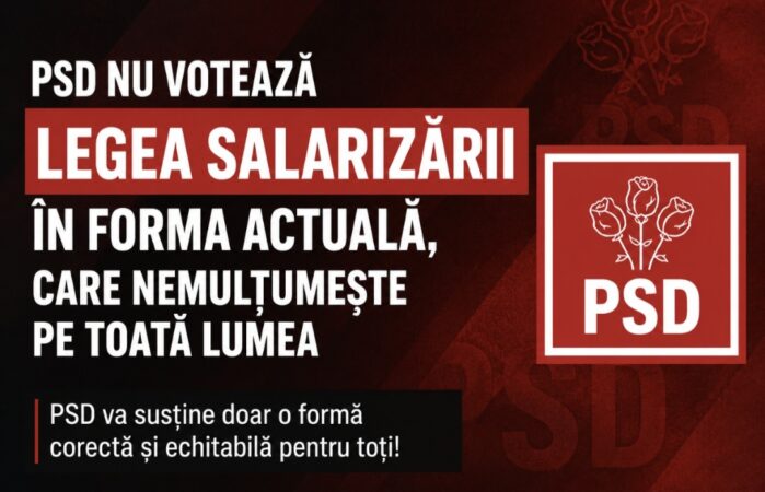 PSD propune o comisie de criză în Parlament și anunță că nu votează actuala Lege a salarizării PSD propune o comisie de criză în Parlament și anunță că nu votează actuala Lege a salarizării