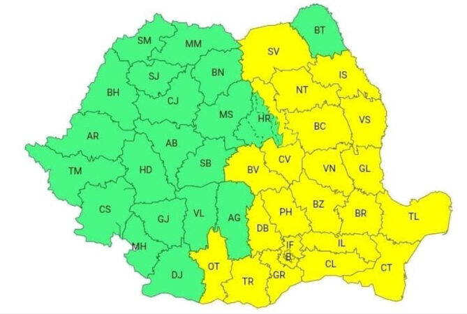 Vreme instabilă în Dâmbovița! COD GALBEN de furtuni pentru astăzi, 13 iulie Vreme instabilă în Dâmbovița! COD GALBEN de furtuni pentru astăzi, 13 iulie
