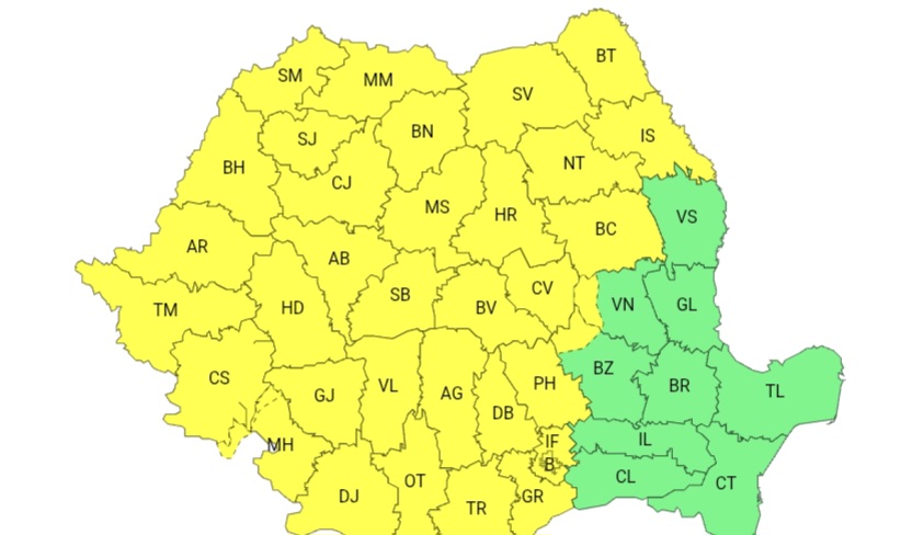 ALERTĂ METEO ÎN DÂMBOVIȚA: ASTĂZI. COD PORTOCALIU DE CANICULĂ, DAR ȘI COD GALBEN DE FURTUNI VIOLENTE!