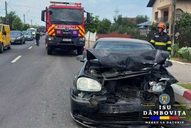 Accident rutier în Găești! Două persoane au ajuns la spital după coliziunea dintre două autoturisme Accident rutier în Găești! Două persoane au ajuns la spital după coliziunea dintre două autoturisme