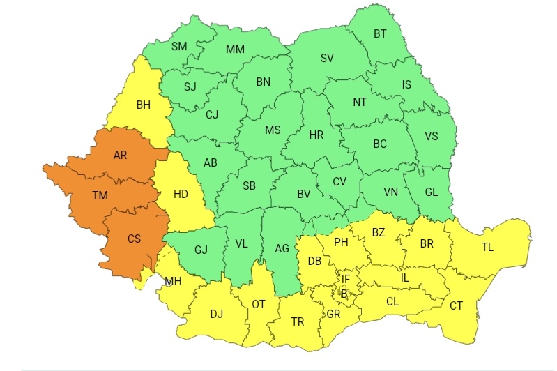 CANICULĂ ȘI FURTUNI ÎN DÂMBOVIȚA! Astăzi, temperaturi de până la 37°C, apoi vijelii și averse torențiale