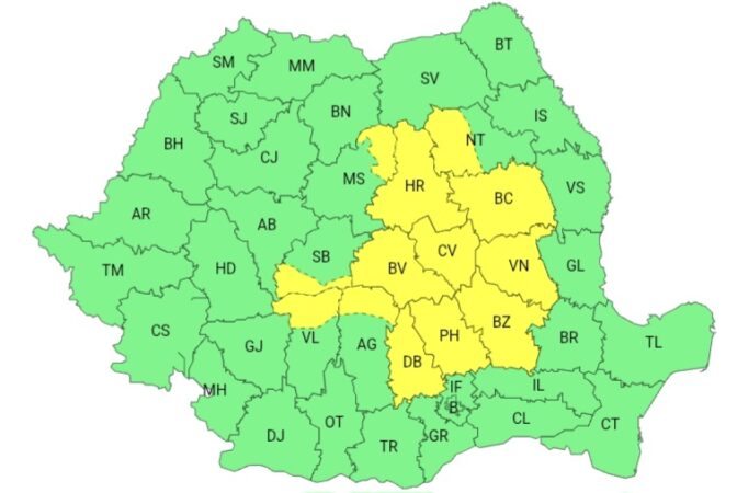 COD GALBEN DE FURTUNI ÎN DÂMBOVIȚA! Ploi torențiale, vijelii și grindină j COD GALBEN DE FURTUNI ÎN DÂMBOVIȚA! Ploi torențiale, vijelii și grindină j
