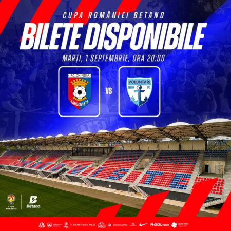 Chindia Târgoviște debutează în grupele Cupei României! Duel cu FC Voluntari la „Eugen Popescu”