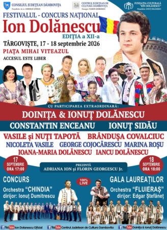 Festivalul-concurs național „Ion Dolănescu” revine la Târgoviște! Două seri dedicate cântecului popular românesc Festivalul-concurs național „Ion Dolănescu” revine la Târgoviște! Două seri dedicate cântecului popular românesc