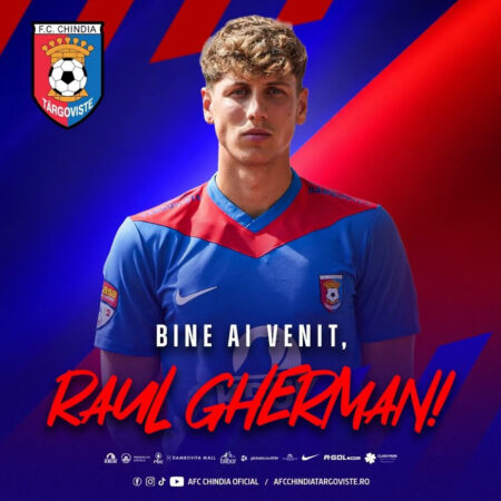 Raul Gherman, noul fundaș al Chindiei Târgoviște Raul Gherman, noul fundaș al Chindiei Târgoviște