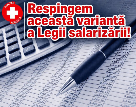 SANITAS respinge noua Lege a salarizării: „Problemele esențiale au rămas nerezolvate” SANITAS respinge noua Lege a salarizării: „Problemele esențiale au rămas nerezolvate”