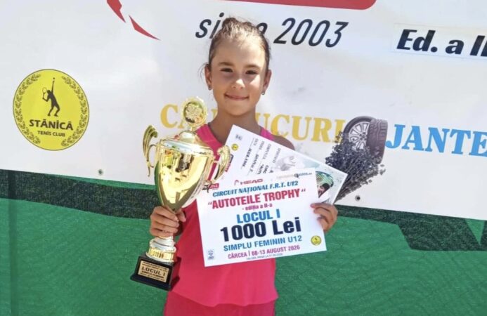 Teodora Bucura, dublă performanță la Craiova! Campioană la simplu și finalistă la dublu la Trofeul Autoteile U12 Teodora Bucura, dublă performanță la Craiova! Campioană la simplu și finalistă la dublu la Trofeul Autoteile U12
