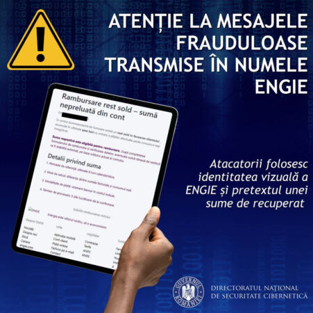 ALERTĂ! Mesaje false în numele ENGIE. Atenție la noua metodă de fraudă online!