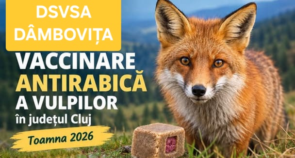 CAMPANIA DE VACCINARE ANTIRABICĂ A VULPILOR ÎN DÂMBOVIȚA. MOMELI VACCINALE, DISTRIBUITE AERIAN CAMPANIA DE VACCINARE ANTIRABICĂ A VULPILOR ÎN DÂMBOVIȚA. MOMELI VACCINALE, DISTRIBUITE AERIAN